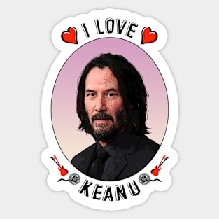 I Love keanu Reeves Sticker